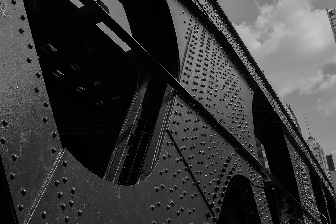 Steel detail of a bascule bridge