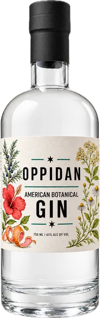 Bottle of Oppidan American Botanical Gin