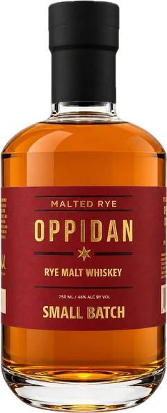 Bottle of Oppidan Malted Rye Whiskey