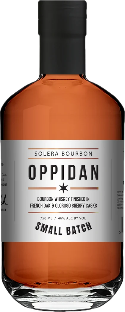 Bottle of Oppidan Solera Aged Bourbon