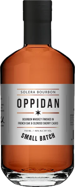 Bottle of Oppidan Solera Aged Bourbon
